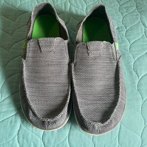 Sanuk Charcoal Knit Slip-Ons